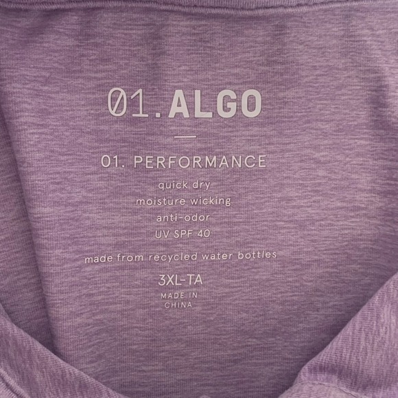 01.ALGO Performance Men's 3XL Polo Shirt Anti Odor Wicking UV SPF 40 Quick Dry - Picture 4 of 8